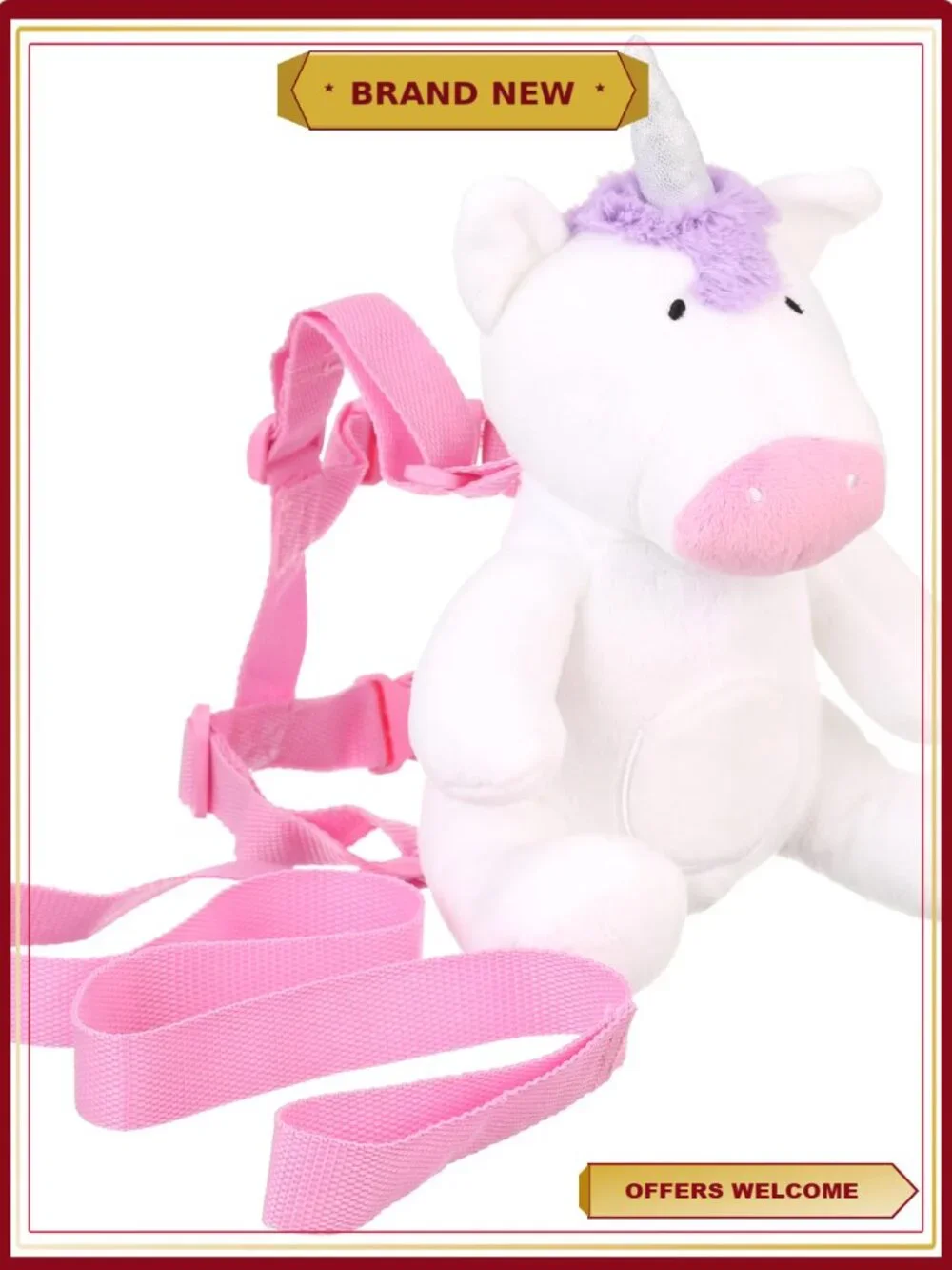Toddler Safety Harness Backpack Unicorn with Removable Tether